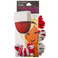Pom-charms  Wine Glass Charms - Red/Perla Silver
